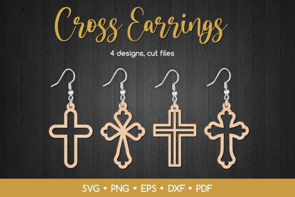 Download Cross Earrings SVG Laser Cut Files - Cut files Collection