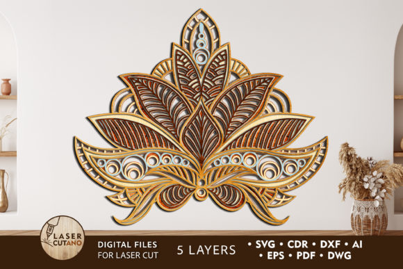 Download Lotus Multilayer Laser Cut Files - Cut files Collection