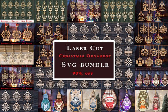 Download Laser Cut Christmas Ornament Svg Bundle - Laser cut christmas Collection