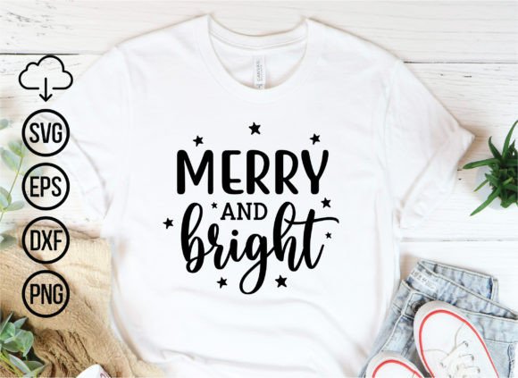 Download Merry &amp; Bright, Christmas Svg Cut Files - Cut files Collection