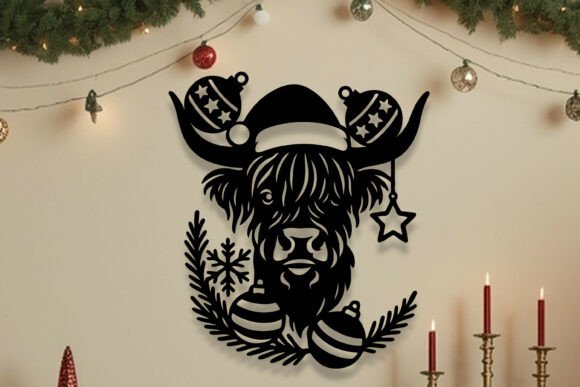 Download Laser Cut Christmas Highland Cow SVG - Laser cut christmas Collection