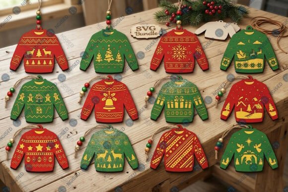 Download Laser Cut Christmas Sweater SVG Bundle - Laser cut christmas Collection
