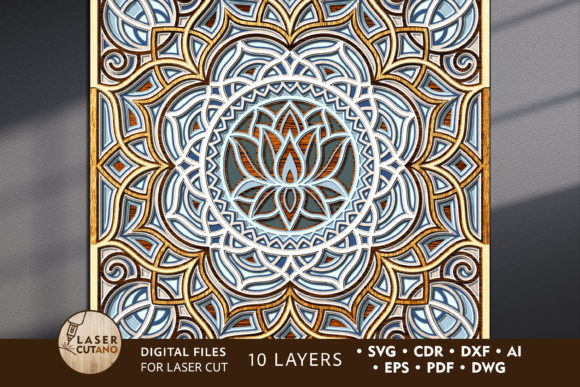 Download Multilayer Cut File MANDALA - Multilayer Collection