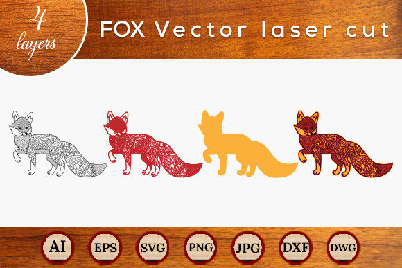 Download Multilayer Laser Cut FOX SVG - Multilayer Collection