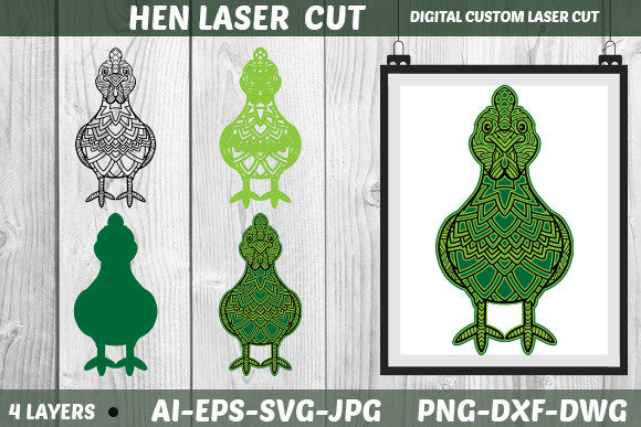 Download Multilayer Laser Cut Chicken - Hen - Multilayer Collection