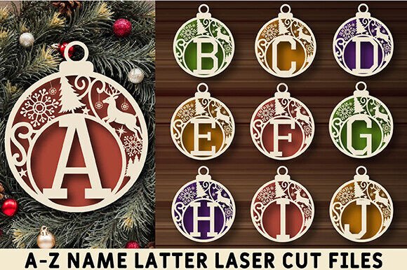 Download A-Z Latter Laser Cut Christmas Files - Laser cut christmas Collection