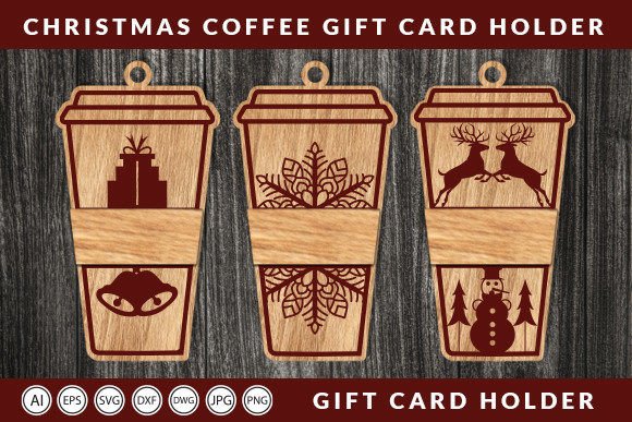 Download Laser Cut Christmas, Coffee Gift Card - Laser cut christmas Collection