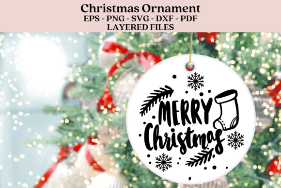 Download Merry Christmas Ornament SVG - Merry christmas Collection