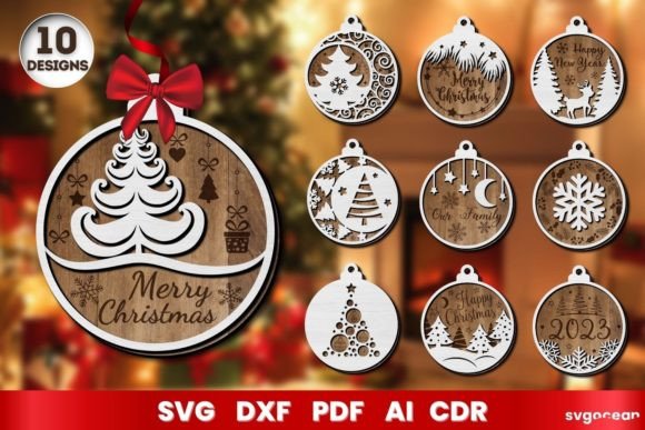 Download Laser Cut Christmas Ornaments SVG - Laser cut christmas Collection