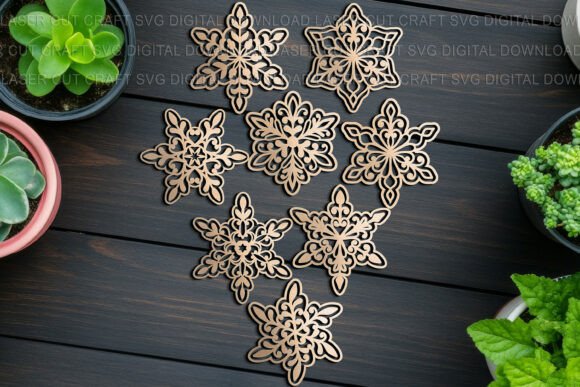 Download Snowflakes SVG Bundle, Laser, Craft Cut - Snowflakes Collection