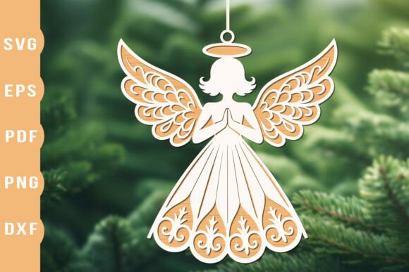 Download Laser Cut Christmas Angel Ornament SVG - Laser cut christmas Collection