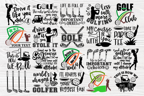 Download Golf Quotes, Golf Club Svg Cut Files - Premium Bundle