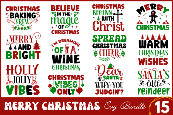 Download Merry Christmas SVG Bundle - Merry christmas Collection