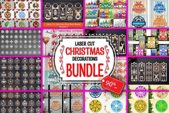 Download Laser Cut Christmas Decorations Bundle - Laser cut christmas Collection