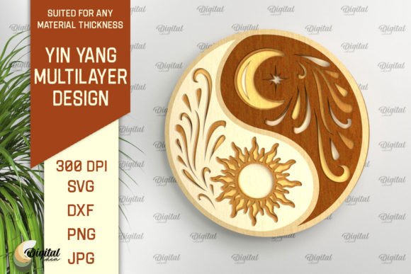 Download YIN YANG Multilayer Laser Cut SVG - Multilayer Collection