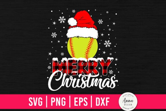Download Softball Merry Christmas SVG - Merry christmas Collection