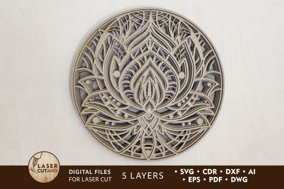 Download Multilayer Cut Files - Lotus Mandala - Cut files Collection