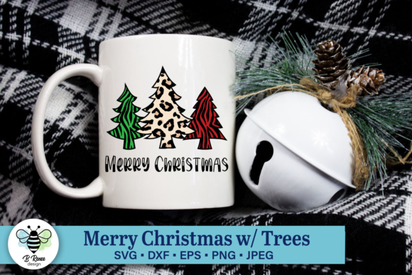 Download Merry Christmas SVG | Animal Print Trees - Merry christmas Collection