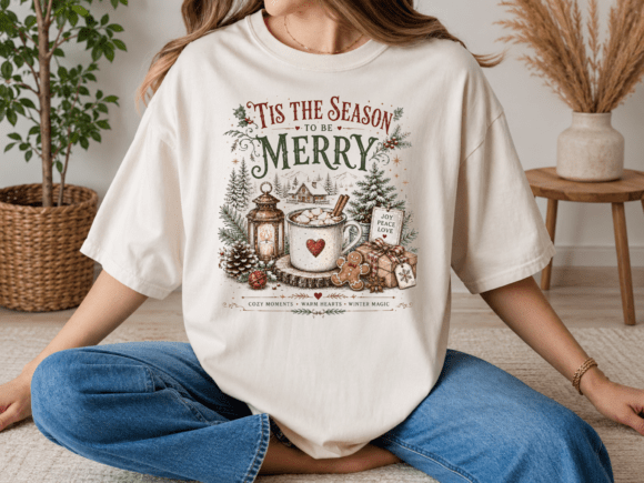 Download Tis the Season to Be Merry PNG, Vintage - Premium Resources