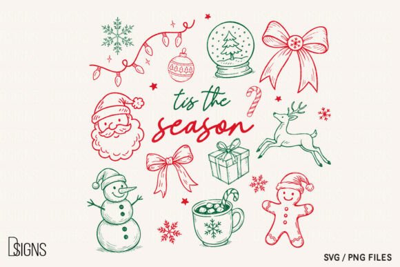 Download Christmas Svg Tis the Season Line Art - Tis the season Collection