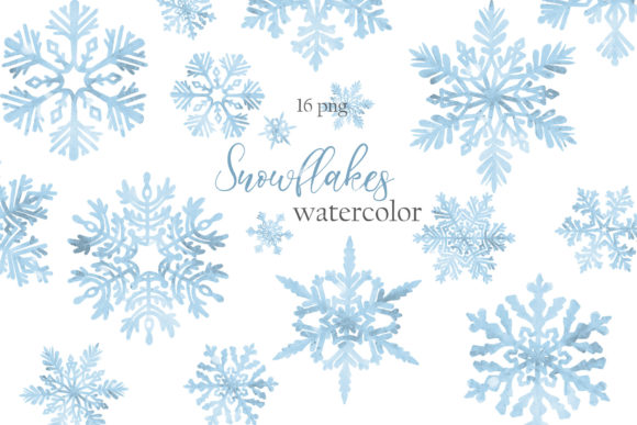Download Watercolor Snowflakes Clipart - Snowflakes Collection
