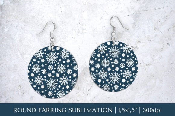 Download Winter Earring Sublimation. Snowflakes - Snowflakes Collection