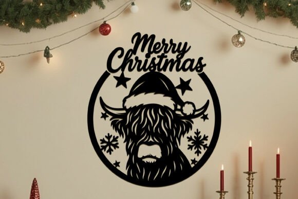 Download Laser Cut Christmas Highland Cow SVG - Laser cut christmas Collection