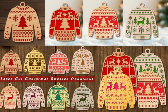 Download Laser Cut Christmas Sweater Ornaments - Laser cut christmas Collection